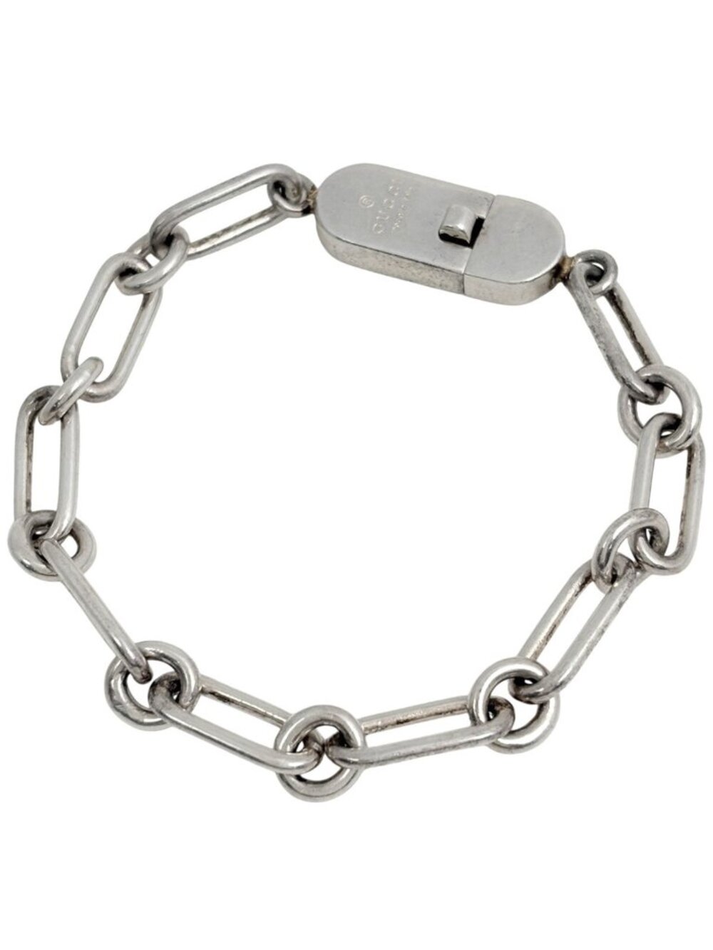 Gucci Logo Chain Bracelet 925 Sterling Silver